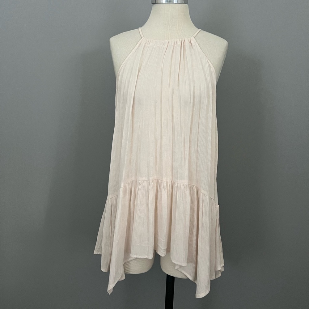 Light pink tunic blouse